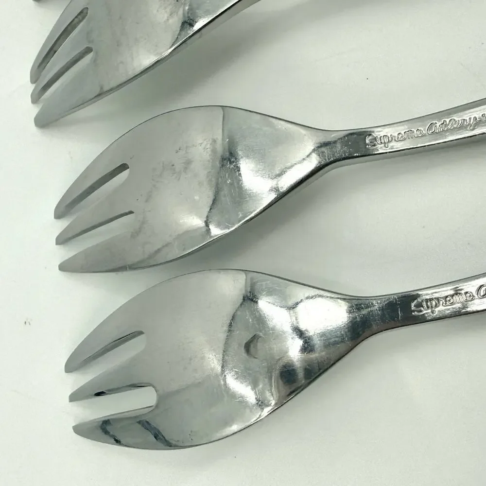 Supreme Cutlery Aperto Stainless Steel Salad Forks Set Of 9 Japan 6 1/4 inch